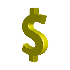 Isometric dollar sign. dollar icon. vector illustration