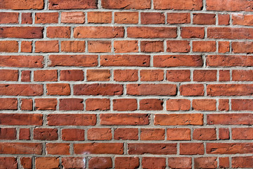 Red brick wall, blocks in a line background