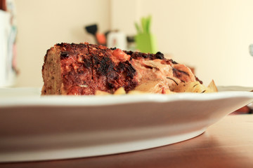 Preparing a baked meatloaf