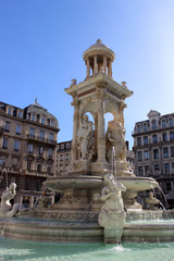 Fototapeta na wymiar Jacobins Fountain in Lyon