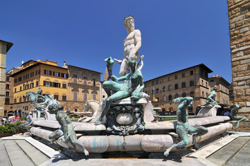 Fountain of Neptune is a fountain in Florence, Italy, situated on the Piazza della Signoria in...