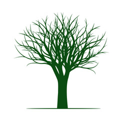 Spring Tree. Vector Illustration.