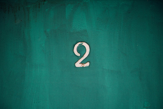 Number 2 On Old Motel Door