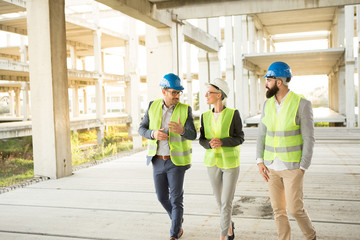 satisfied controllers at the construction site.