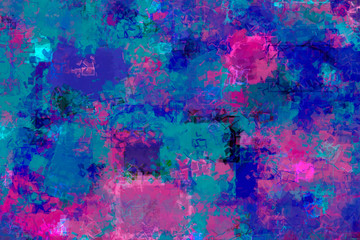 Fototapeta premium Random square & rectangle shape, digital generative art for web page. Painting, details, effect & color.