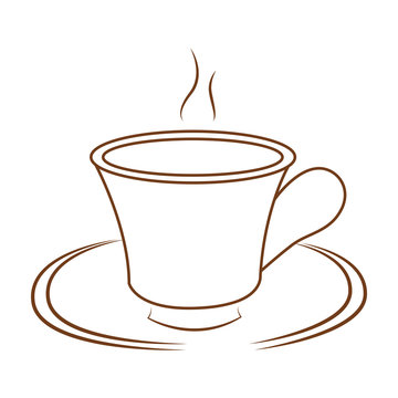 Outline coffee symbol