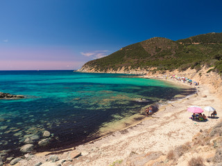 One of the marvelous and uncontaminated beaches of the island of Sardinia.