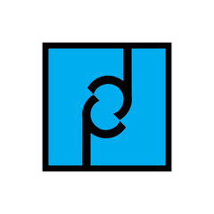 letter logo pd logo vector