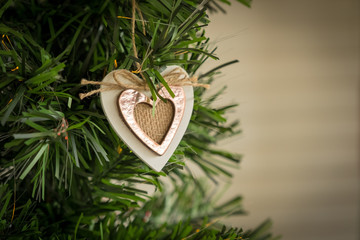 heart decoration on tree