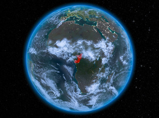 Congo at night on Earth