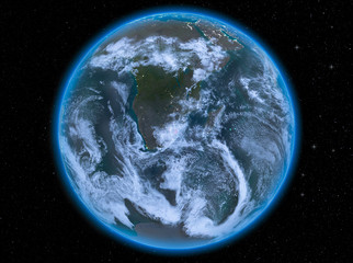 Swaziland at night on Earth