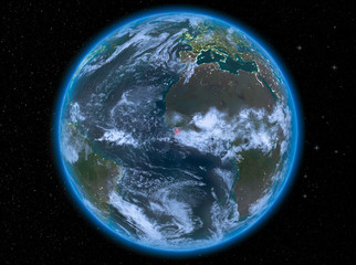 Sierra Leone at night on Earth