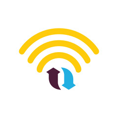 Transfer Wifi Icon Design