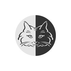 vector logo cat