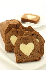 ハートのパウンドケーキ