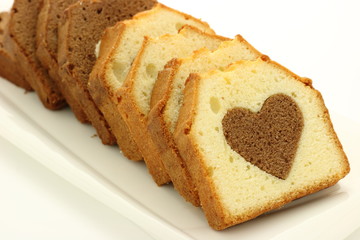 ハートのパウンドケーキ