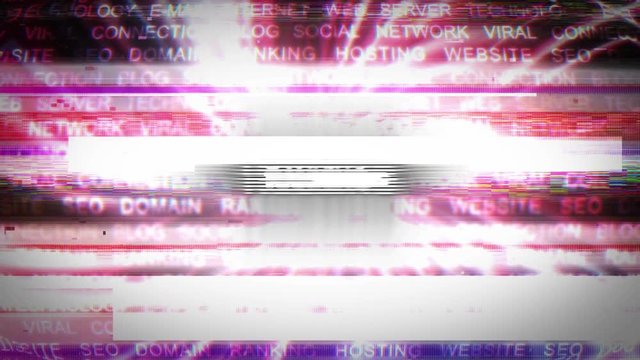 INTERNET Keywords Explosion Glitch Animation, Rendering, Background, Loop, 4k
