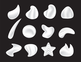 Vector icon White moisturizer and collagen Foam Cream Mousse Soap Lotion