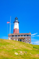 Fototapeta na wymiar Montauk Point Lighthouse Long Island New York