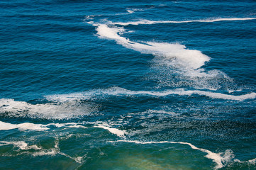 High Angle View of Polluted Ocean Water