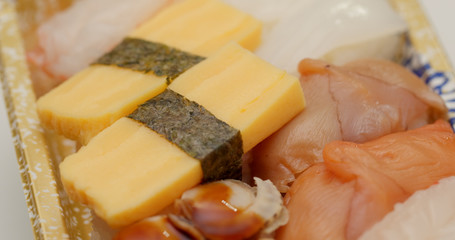 Variety of sushi