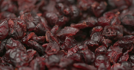 Pile of Dry red cranberry
