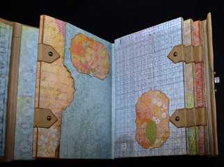 Second spread of a small old-looking photoalbum
