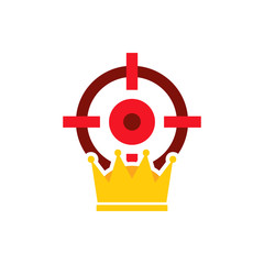 King Target Logo Icon Design