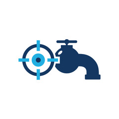 Plumbing Target Logo Icon Design