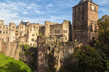 Ruins of medieval castle  Heidelberg. Germany