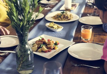 Homemade food in a party