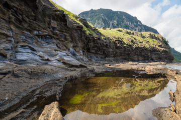 Natural pool at the cliffs of Yongmeori Beach, Sanbang-ro, Jeju Island, South Korea