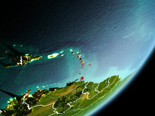 Orbit view of Caribbean