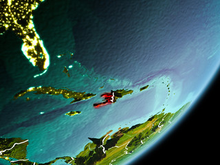 Orbit view of Haiti