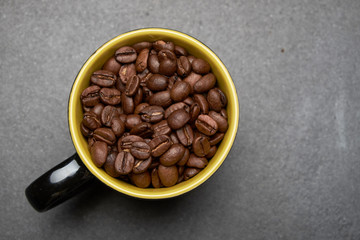 coffee bean fragrant brown roast Cup of morning Breakfast crisp