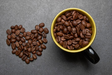 coffee bean fragrant brown roast Cup of morning Breakfast crisp