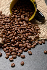 coffee bean fragrant brown roast Cup of morning Breakfast crisp