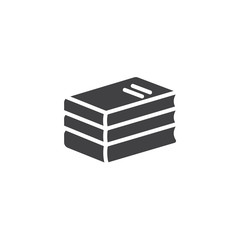 Stack of books vector icon. filled flat sign for mobile concept and web design. Library reading simple solid icon. Symbol, logo illustration. Pixel perfect vector graphics