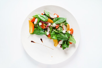 fresh salad with persimmon