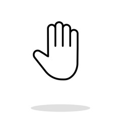 Hand icon, stop symbol, vector illustration flat design