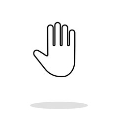 Hand icon, stop symbol, vector illustration flat design