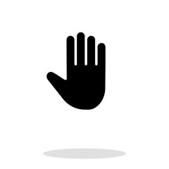 Hand icon, stop symbol, vector illustration flat design