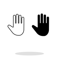 Hand icon, stop symbol, vector illustration flat design