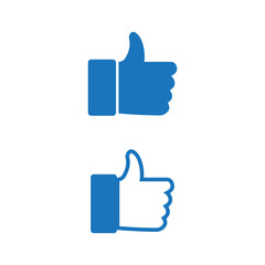 Obraz premium Like vector icon, approved symbol