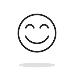 Smile vector icon, happy symbol
