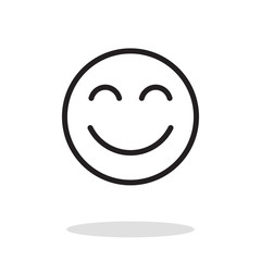 Smile vector icon, happy symbol