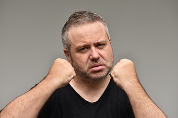 Fototapeta premium Angry Caucasian Male