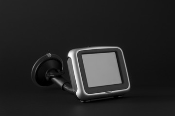Satellite device for cars on a black background