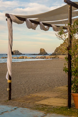 Seascape of beaches of Andalusia