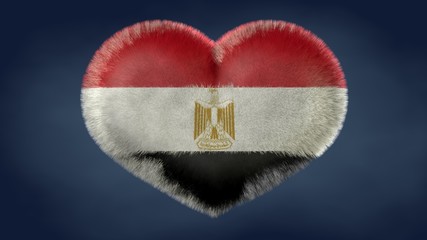 Cuore bandiera dell'Egitto.